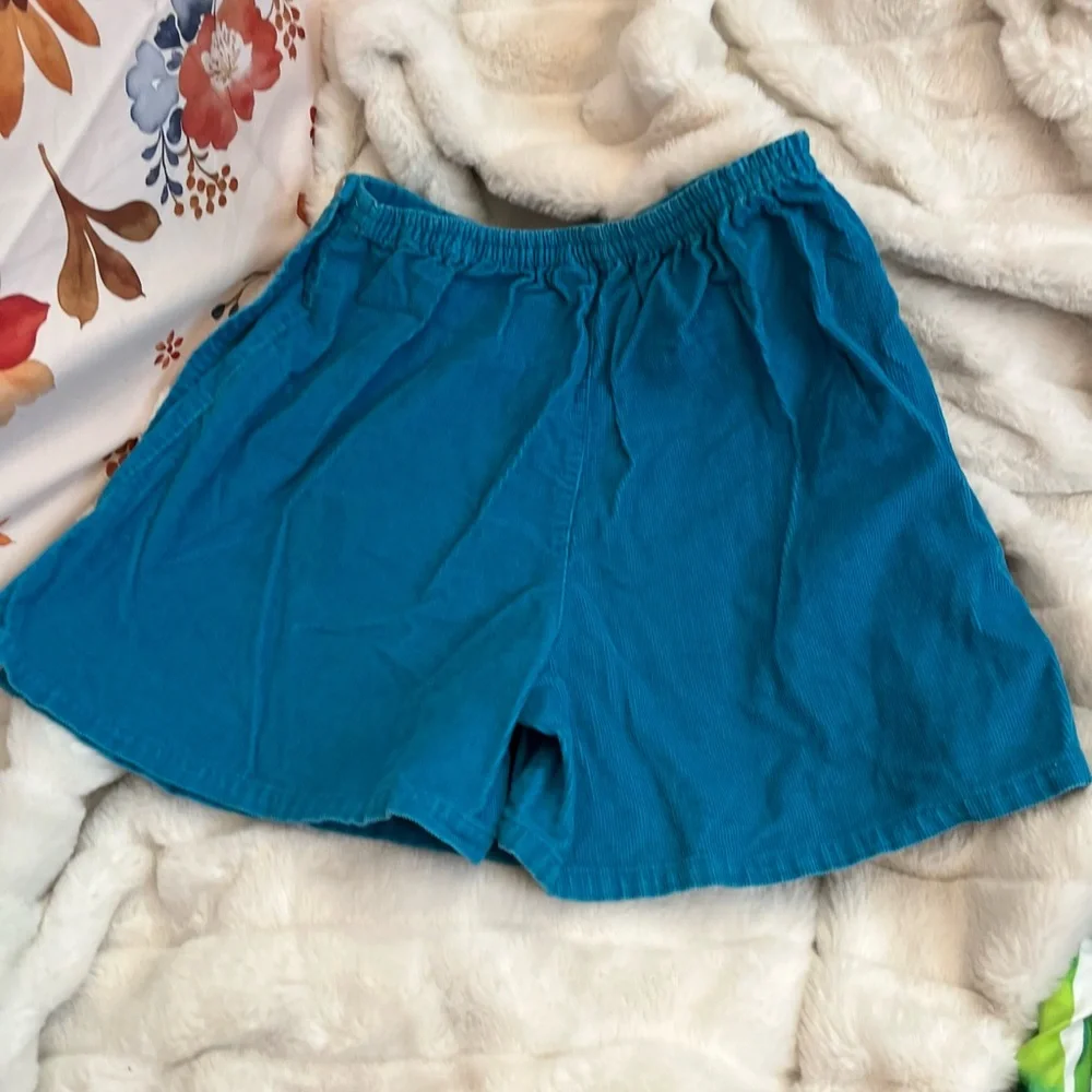 Vintage 90s Old Navy Girls 8/10 Blue Corduroy Snap Midwest Cowgirl Skort Preppy